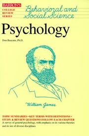 Front cover of Psychology by Don Baucum