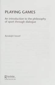 Cover of Playing Games by Randolph Feezell