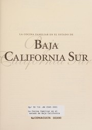 Cover of Cocina Familiar En El Estado De Baja California Sur (Cocina Familiar) by Alfonso De Maria Y Campos