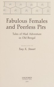 Front cover of Fabulous females and peerless Pīrs by Tony K. Stewart