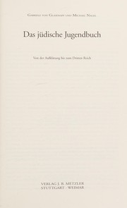 Front cover of Das jüdische Jugendbuch by Gabriele von Glasenapp