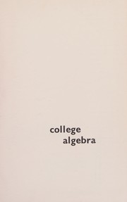 Cover of College algebra by Moses Richardson