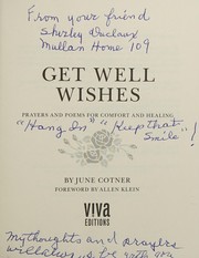 Front cover of Get Well Wishes by June Cotner