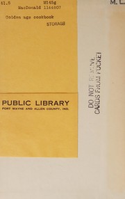 Front cover of The golden age cookbook by Phyllis MacDonald