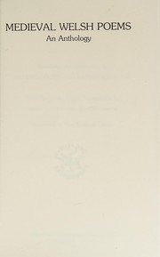 Cover of Medieval Welsh poems by Dafydd Johnston