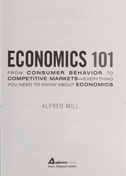Cover of Economics 101 by David A. Mayer