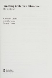Front cover of Teaching children's literature by Christine Leland