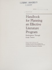 Front cover of Handbook for Planning an Effective Literature Program, K-12 by California.