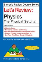 Front cover of Let's review by Miriam A. Lazar