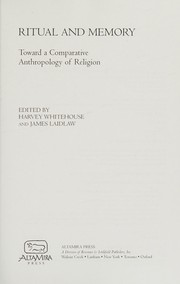 Cover of Ritual and memory by Harvey Whitehouse