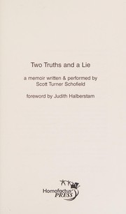 Cover of Two truths and a lie by Scott Turner Schofield