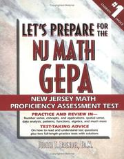 Cover of Let's Prepare for the NJ Math GEPA by Judith T. Brendel