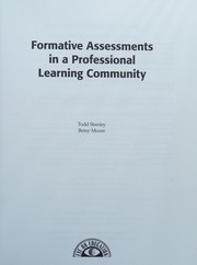 Front cover of Formative assessments in a professional learning community by Todd Stanley