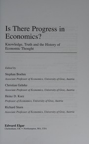 Cover of Is there progress in economics? by Stephan Boehm