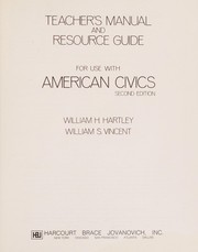 Cover of Teacher's manual and resource guide for use with American civics by William Harrison Hartley