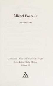 Front cover of Michel Foucault by Lynn Fendler