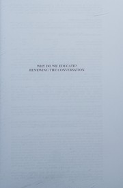 Cover of Why Do We Educate? by David L. Coulter