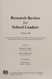 Front cover of Research review for school leaders by William G. Wraga