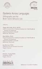 Cover of Dyslexia across languages by Peggy McCardle