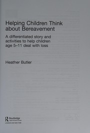Cover of Helping Children Think about Bereavement by Heather Butler