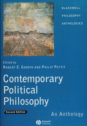 Front cover of Contemporary Political Philosophy by Robert E. Goodin