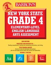 Front cover of Barron's New York State Grade 4 Elementary-Level English Language Arts Test (Barron's) by Debora S. Whiting