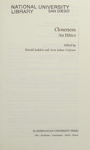 Front cover of Closeness by Arne Johan Vetlesen