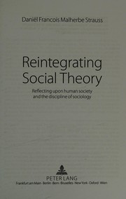 Front cover of Reintegrating Social Theory by Daniel Francois Malherbe Strauss