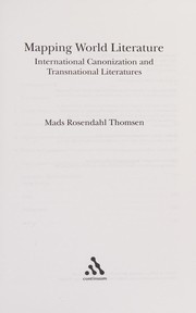 Front cover of Mapping world literature by Mads Rosendahl Thomsen