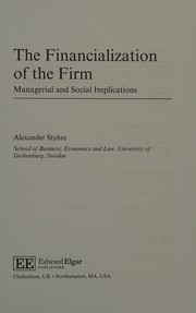 Front cover of Financialization of the Firm by Alexander Styhre