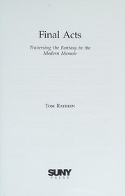 Cover of Final acts by Tom Ratekin