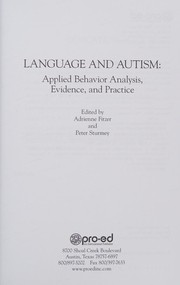 Cover of Language and autism by Peter Sturmey