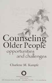 Front cover of Counseling Older People by Charlene M. Kampfe