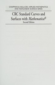 Cover of CRC standard curves and surfaces with Mathematica by David H. Von Seggern