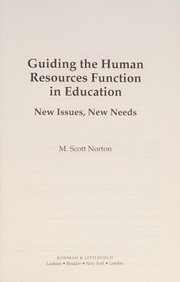 Cover of Guiding the Human Resources Function in Education by M. Scott Norton