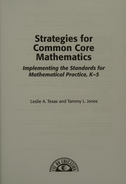 Front cover of Strategies for Common Core Mathematics by Tammy Jones