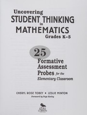 Front cover of Uncovering student thinking in mathematics, grades K-5 by Cheryl Rose Tobey