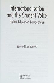 Front cover of Internationalisation and the student voice by Elspeth Jones