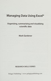 Cover of Managing Data Using Excel by Mark Gardener