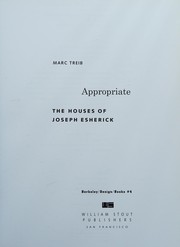 Cover of Appropriate by Marc Treib