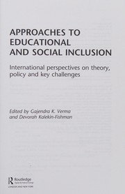 Cover of Approaches to Educational and Social Inclusion by Gajendra K. Verma