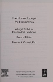 Front cover of The pocket lawyer for filmmakers by Thomas A. Crowell