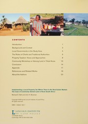 Front cover of Implementing a Local Property Tax Where There Is No Real Estate Market by Michael E. Bell