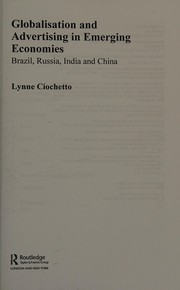 Front cover of Globalisation and advertising in emerging economies by Lynne Ciochetto