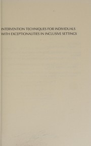 Front cover of Intervention techniques for individuals with exceptionalities in inclusive settings by Festus E. Obiakor