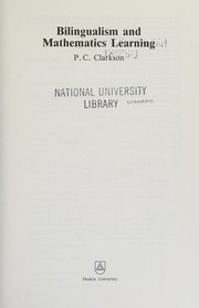 Cover of Bilingualism & Mathematics Learning by P. C. Clarkson