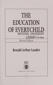 Front cover of The education of everychild by Ronald Arthur Landor