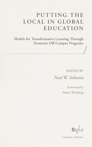 Front cover of Putting the Local in Global Education by Neal W. Sobania