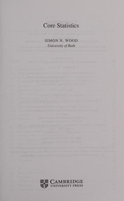 Cover of Core Statistics by Simon N. Wood