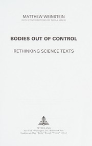 Front cover of Bodies out of control by Matthew Weinstein